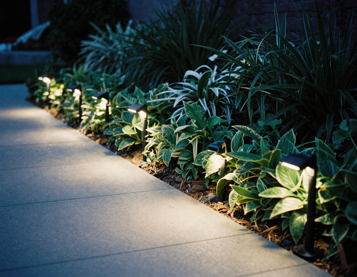 LED pathway lighting system for gardens